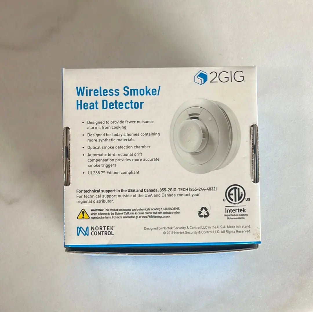2GIG - SMKT8 - 345 Wireless Smoke | Heat Detector - Avenger Security