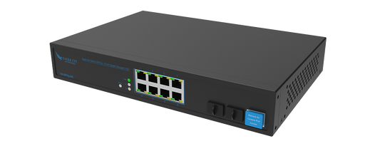 Eagle Eye SW10g 8-port Gigabit managed PoE+ switch with two SFP uplink ports
